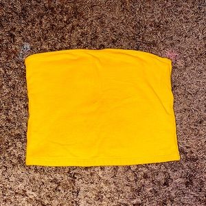 mustard yellow tube top